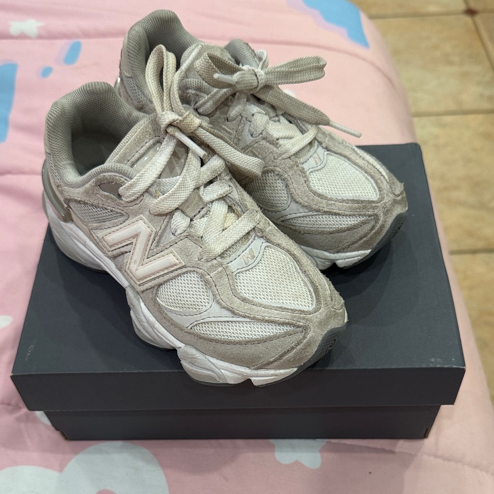 New Balance Kids' Beige and White Sneakers